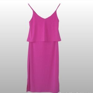 Banana Republic Criss Cross Back Fuchsia Night Out Dress XS